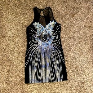 🖤✨ bebe Sequin Mesh Dress